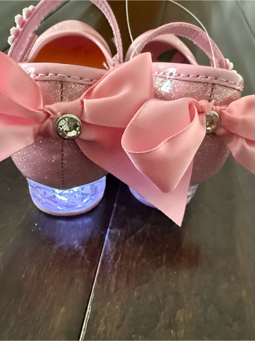 NWT Rare Disney Princess Girls Pink Sparkle Princess Light Up Mary Jane Shoes - Picture 7 of 12
